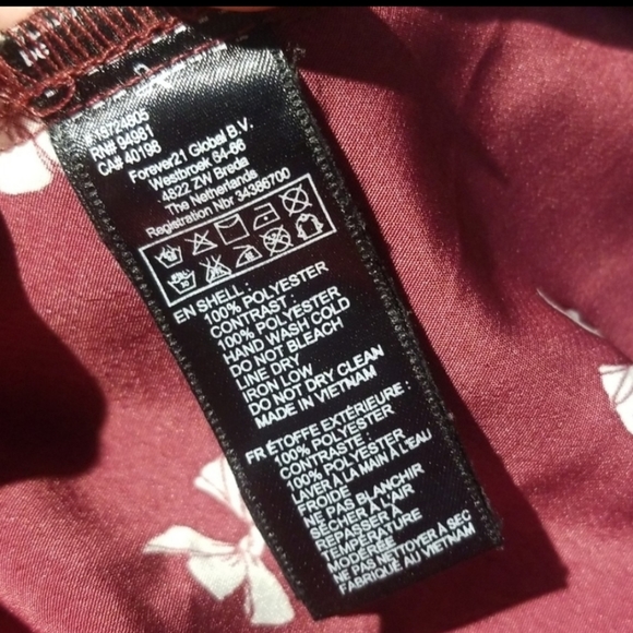 Forever 21 Maroon Bow Print Dress - Picture 6 of 6